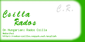 csilla rados business card